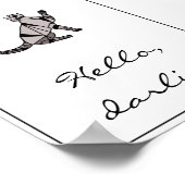 Poster Design moderne Black Graphisme Chat et Script (Coin)