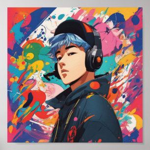 Poster design moderne coloré et audacieux