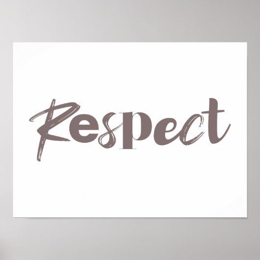 Poster Design moderne, créatif, cool, tendance du respect (Devant)