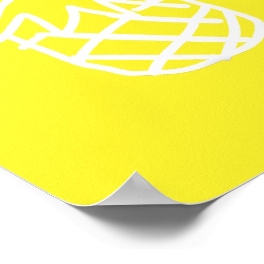 Poster Design moderne simple en ananas jaune (Coin)