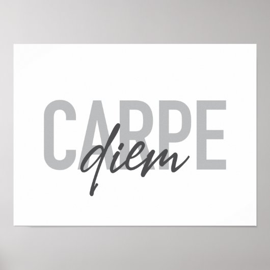 Poster Design moderne, simple, urbain, cool Carpe Diem (Devant)