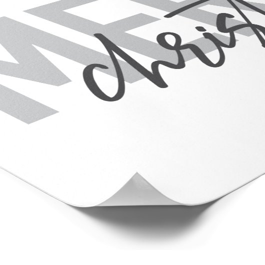 Poster Design moderne, simple, urbain cool Joyeux Noël (Coin)