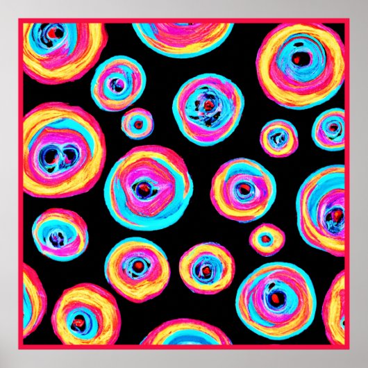 Poster Design Motif coloré (Devant)
