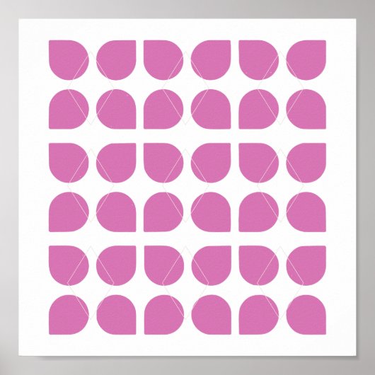 Poster Design Motif d'art géométrique moderne en violet (Devant)