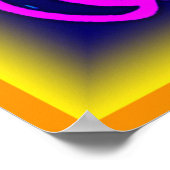 Poster Design Motif dynamique de fruits néons (Coin)