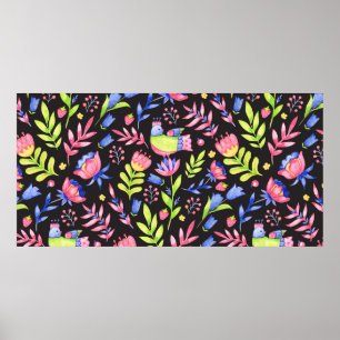 Poster Design motif floral transparent. Fleurs de printem