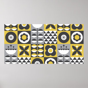 Poster Design motif fluide et fluide. Style scandinave