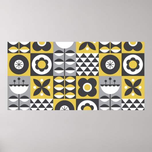 Poster Design motif fluide et fluide. Style scandinave (Devant)