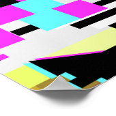 Poster Design Motif sans soudure. Cyberpunk numérique (Coin)