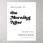 Poster Design noir et blanc Le matin après l'accueil (Devant)