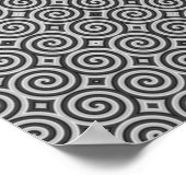 Poster Design noir et blanc. Motif de Spirals. (Coin)