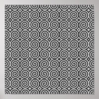 Design noir et blanc. Motif de Spirals.