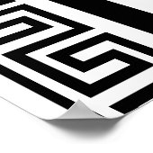 Poster Design noir Motif grec (Coin)