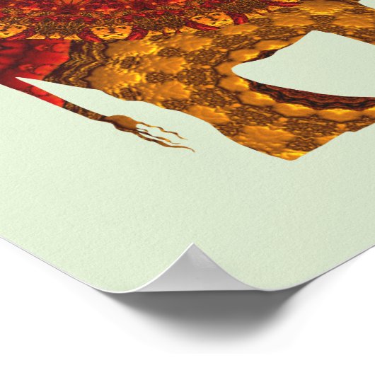 Poster Design orné d'éléphants indiens décorés (Coin)