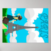 Poster Design rétro à Paris (Devant)