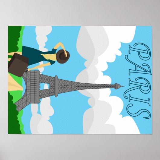 Poster Design rétro à Paris (Devant)