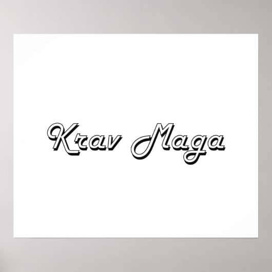 Poster Design rétro classique de Krav Maga (Devant)