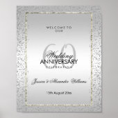 Poster Design Silver Confetti 60e Mariage Diamond (Devant)