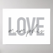 Poster Design simple, moderne, urbain, cool Love Memphis (Devant)