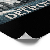 Poster Design Skyline Détroit Avec What Up Doe’ (Coin)