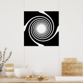 Poster Design spiral noir et blanc. (Cuisine)