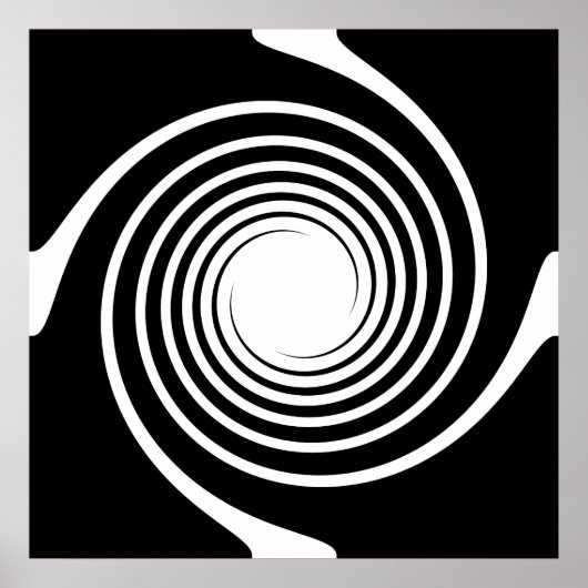 Poster Design spiral noir et blanc. (Devant)
