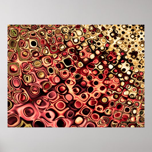 Poster Design tacheté or rose (Devant)