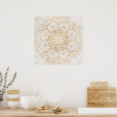 Poster Design tendance or floral Mandala Marble (Cuisine)