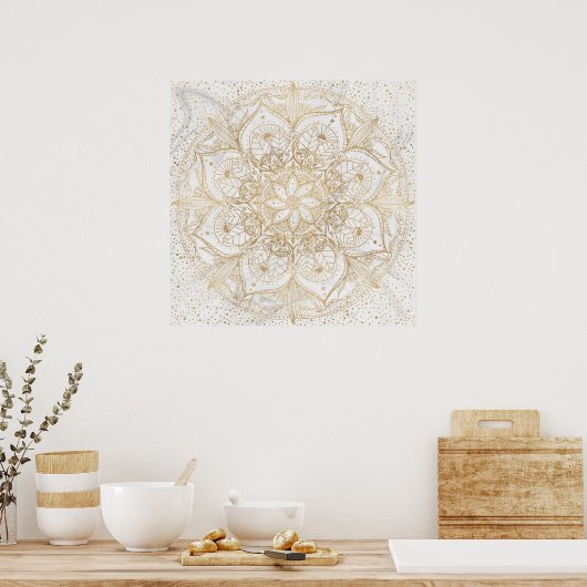 Poster Design tendance or floral Mandala Marble (Cuisine)