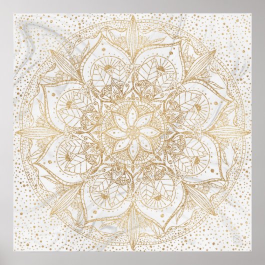 Poster Design tendance or floral Mandala Marble (Devant)