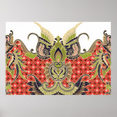 Poster design textile numérique avec belle décora bouquet (Devant)