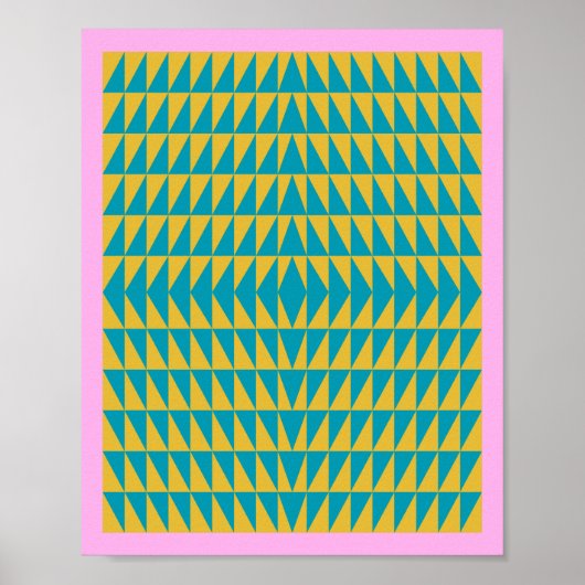 Poster Design triangle géométrique coloré et lumineux (Devant)