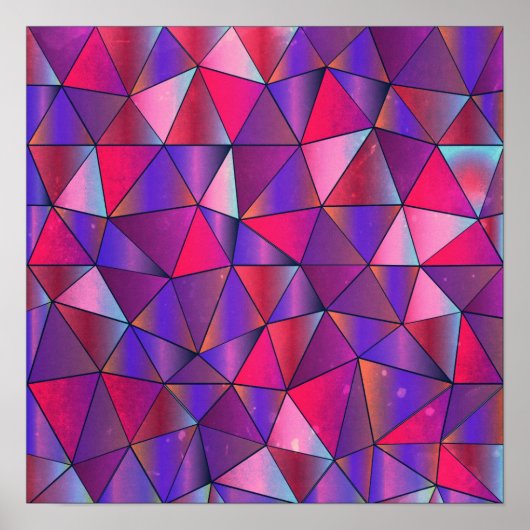 Poster Design triangulaire abstrait (Devant)