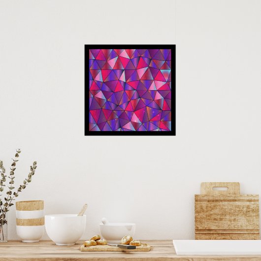 Poster Design triangulaire abstrait (Cuisine)