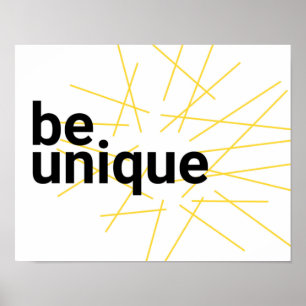 Poster Design urbain moderne et simple de "Be Unique"