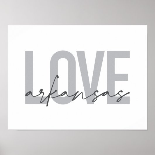 Poster Design urbain, moderne, simple, cool Love Arkansas (Devant)