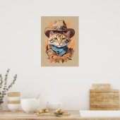 Poster Design vintage Cowboy Kitten (Cuisine)