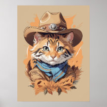 Design vintage Cowboy Kitten