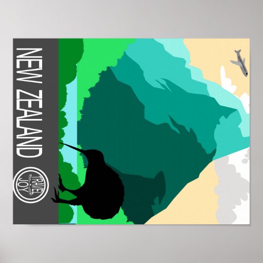 Poster Design vintage néo-zélandais (Devant)