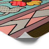 Poster Désigne traditionnel de la frontière moghole, ethn (Coin)