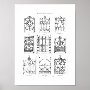Poster Designs for cast-iron gates, from 'Macfarlane's Ca