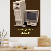 Poster  desktopcomputer opnieuw opstarten (Keuken)