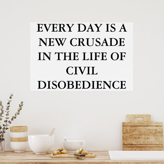 POSTER DÉSOBÉDIENCE CIVILE (Cuisine)