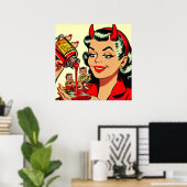 Poster Désolant Pin up (Bureau à domicile)