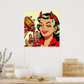 Poster Désolant Pin up (Cuisine)