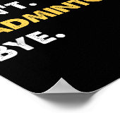 Poster Désolé Cant Badminton Bye Funny Badminton (Coin)