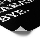 Poster Désolé Can't Karate Bye - Funny Martial Arts Noir (Coin)