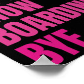 Poster Désolé Cant Snowboard Bye Retro Snowboarder Wint (Coin)