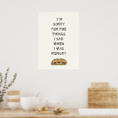 Poster Désolé d'avoir faim (Cuisine)
