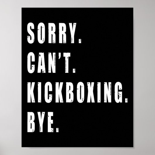 Poster Désolé, impossible de faire du kickboxing, au revo (Devant)